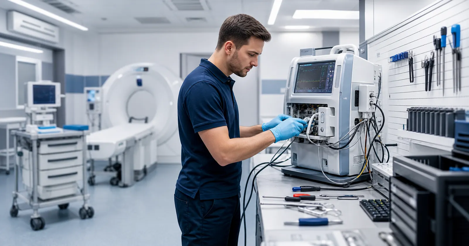 Carucior de urgenta pentru echipare medicala